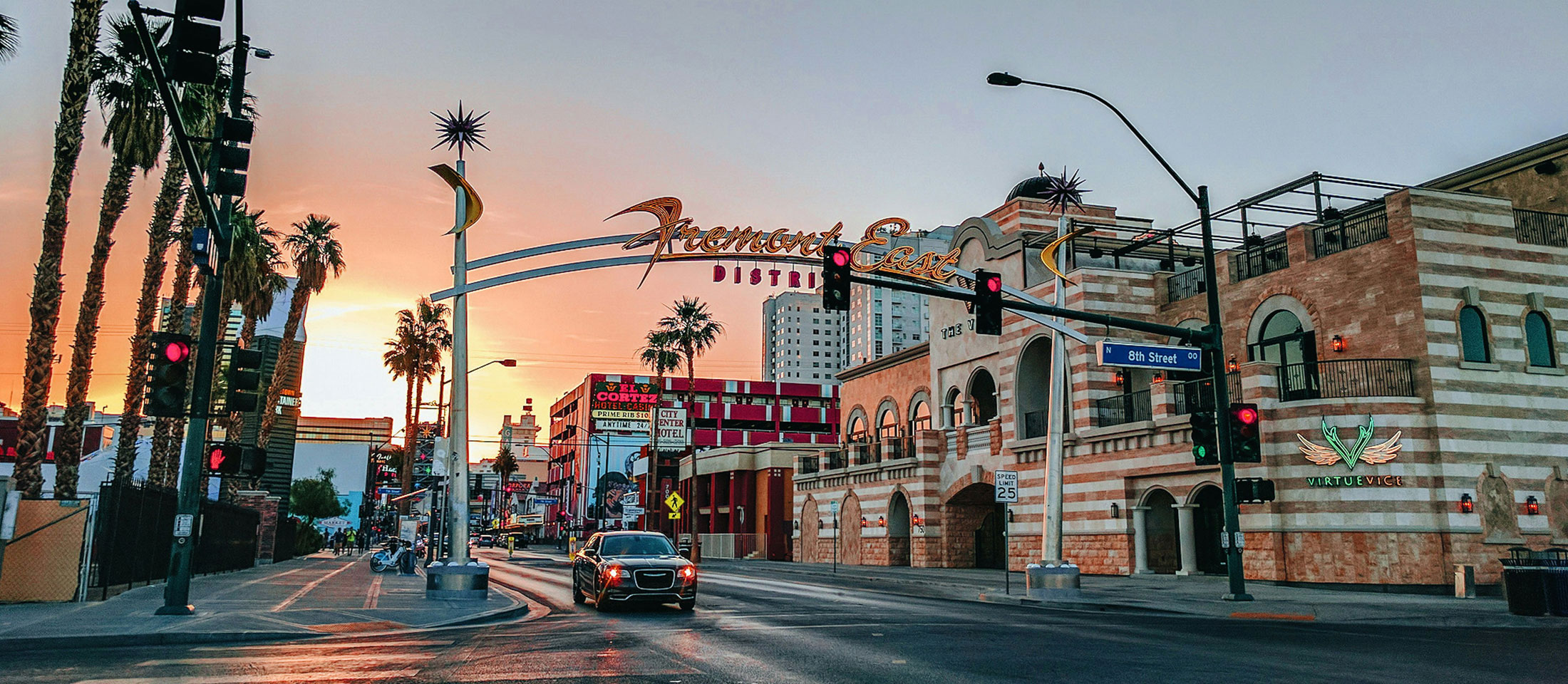 Fremont Street in Las Vegas.